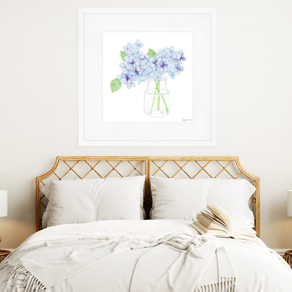 Hydrangeas Mega Art Print by Sara Fitz