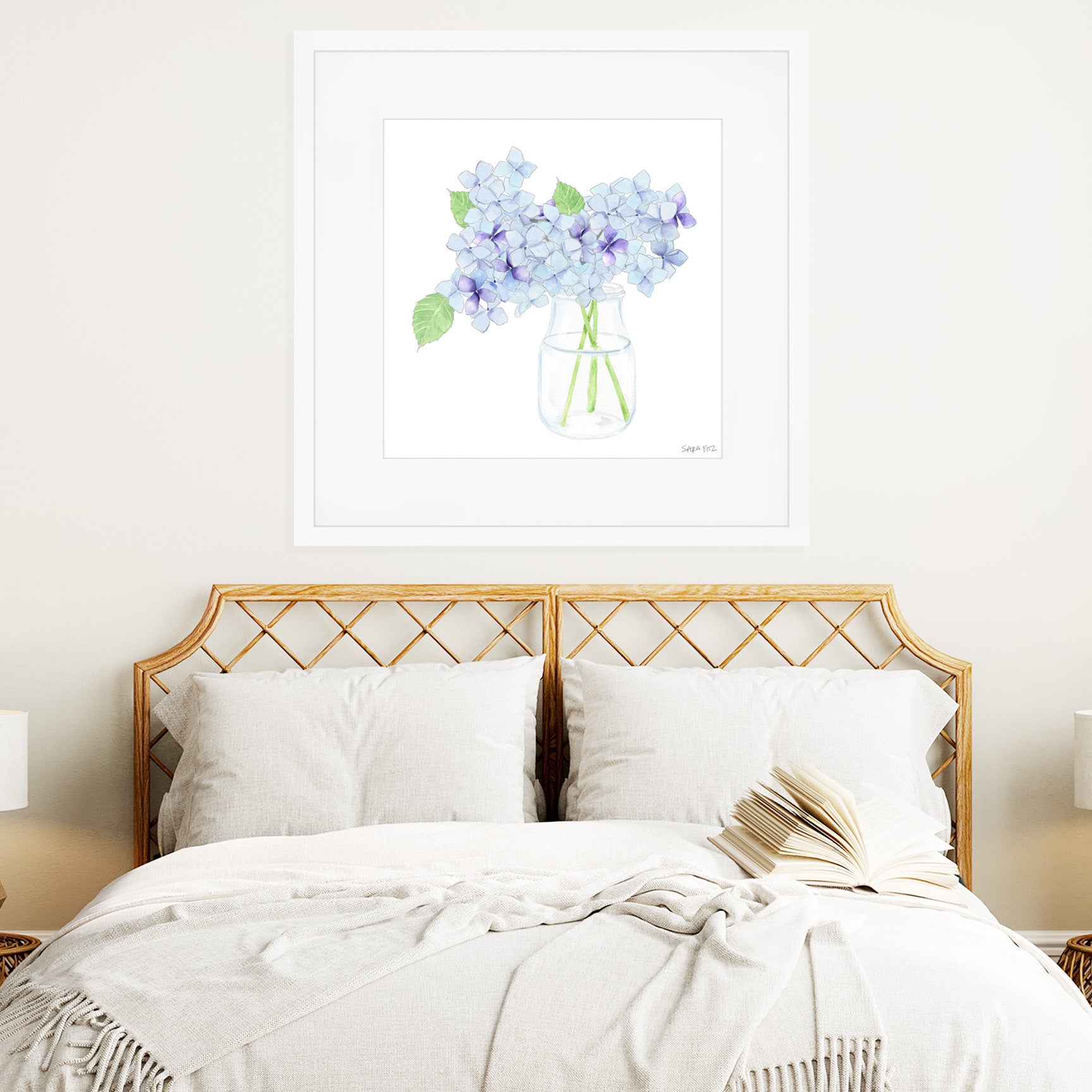 Hydrangeas Mega Art Print by Sara Fitz