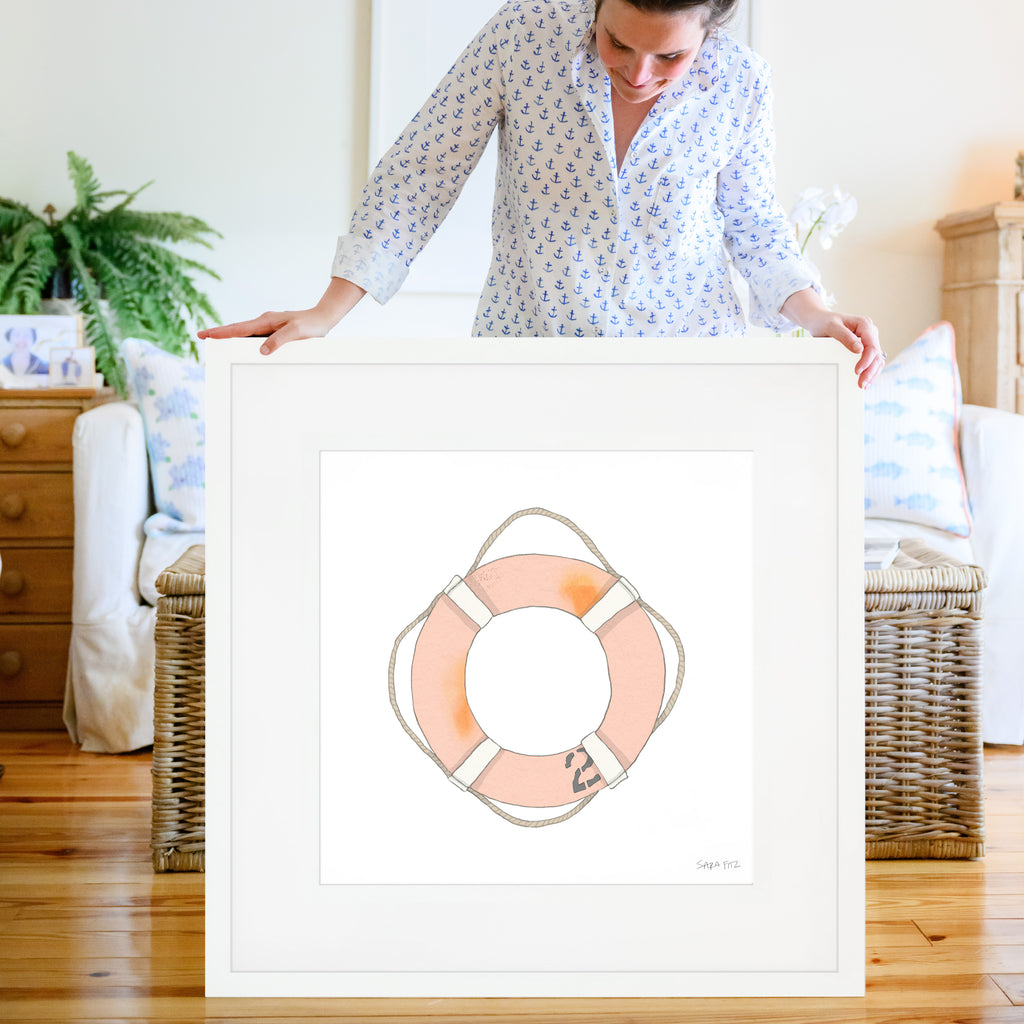Life Ring Mega Art Print by Sara Fitz