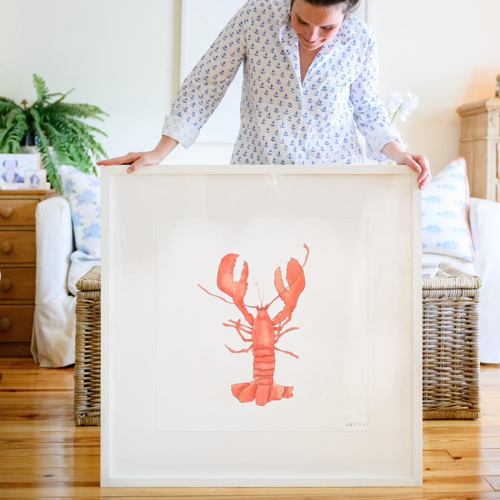 Lobster Mega Art Print by Sara Fitz