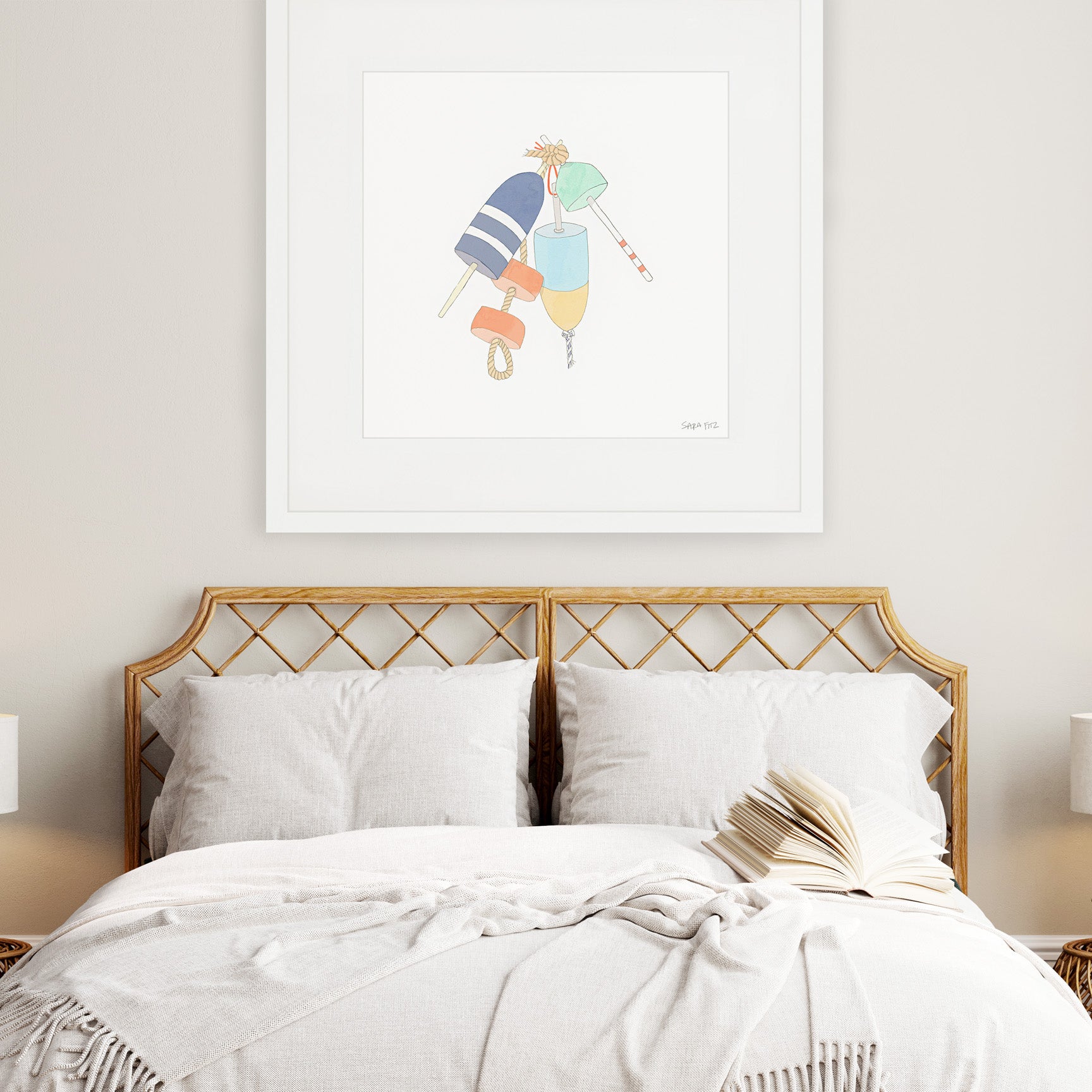 Buoy Bunch Mega Art Print by Sara Fitz