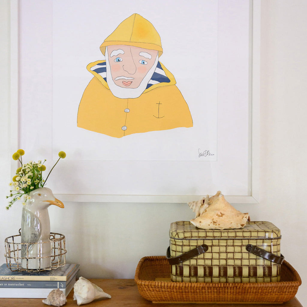 Skipper Slicker Mega Art Print by Sara Fitz