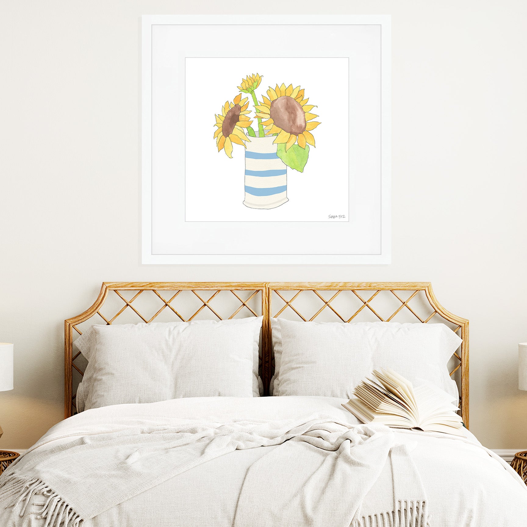 Sunflowers Mega Art Print by Sara Fitz