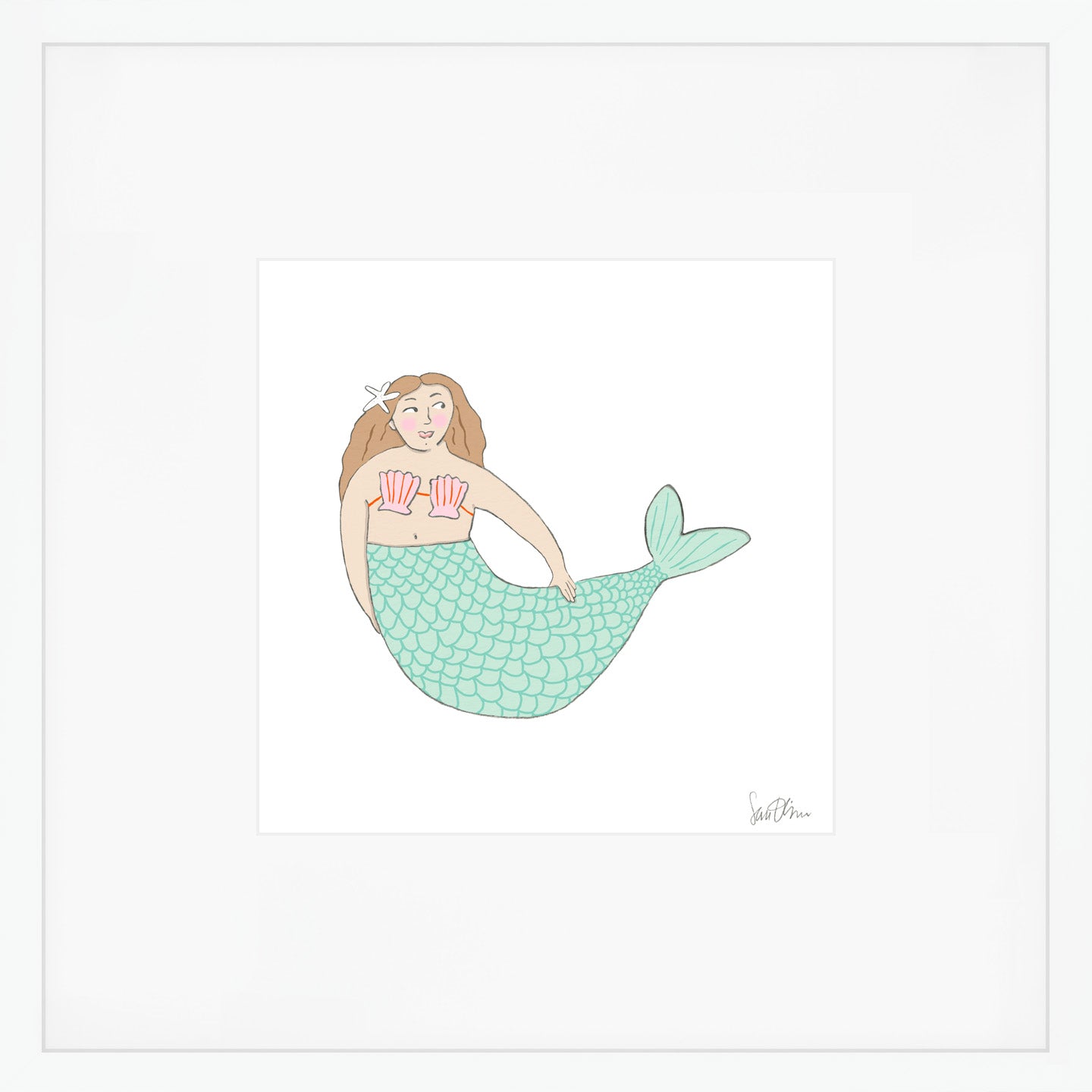 Mermaid Art Print by Sara Fitz