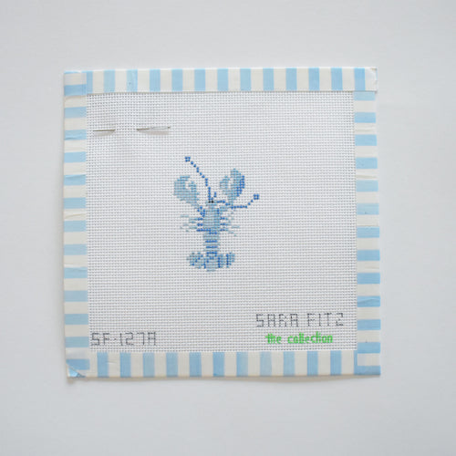 MINI Blue Lobster Needlepoint Needlepoint Sara Fitz 