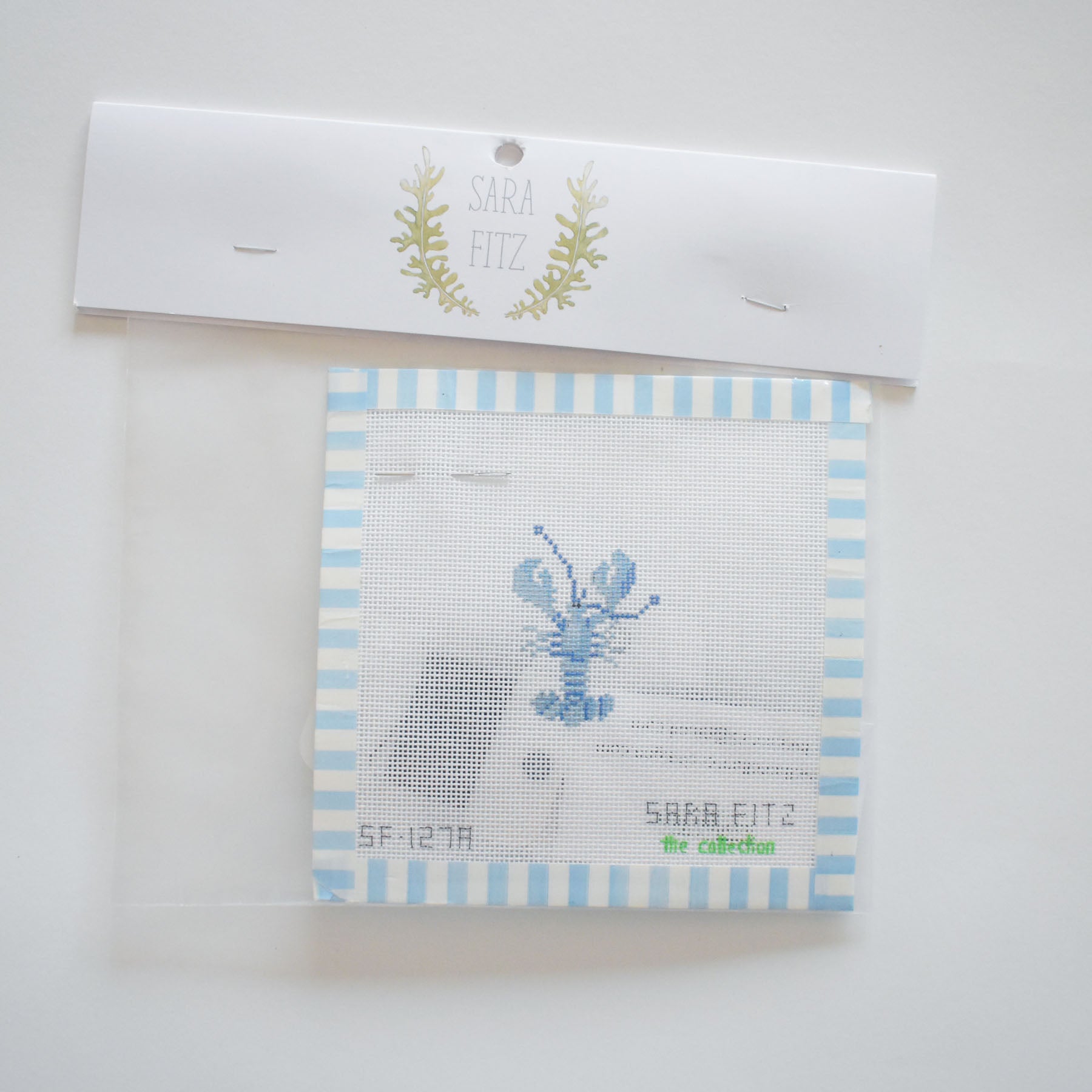 MINI Blue Lobster Needlepoint