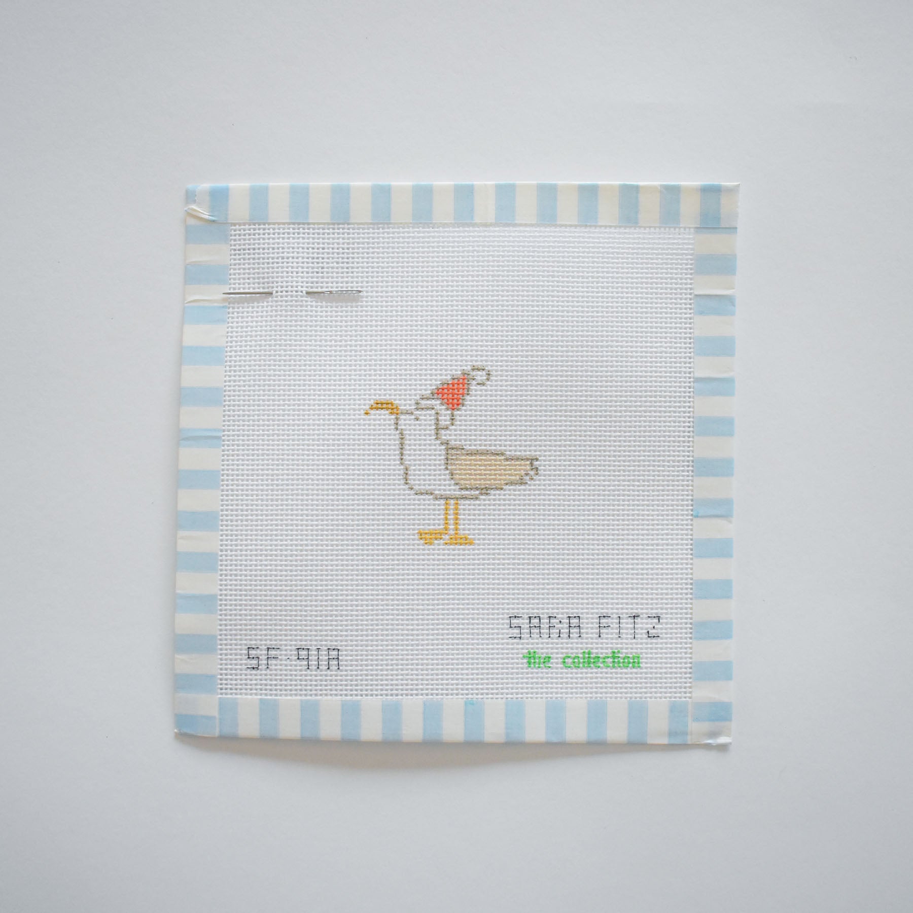 MINI Santa Gull Needlepoint Needlepoint Sara Fitz 