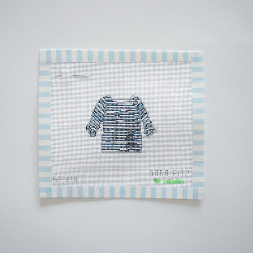 MINI Striped Shirt Needlepoint Needlepoint Sara Fitz 
