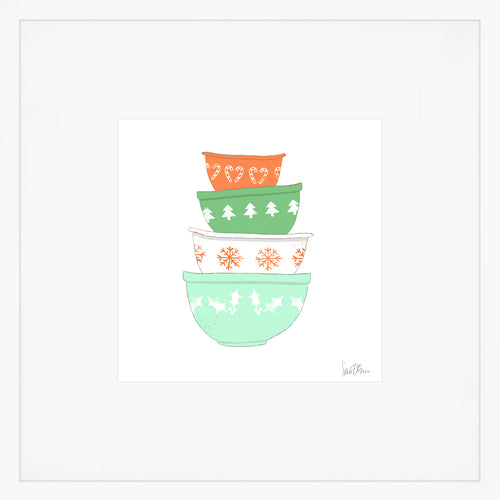 Vintage Mixing Bowls Art Print by Sara Fitz