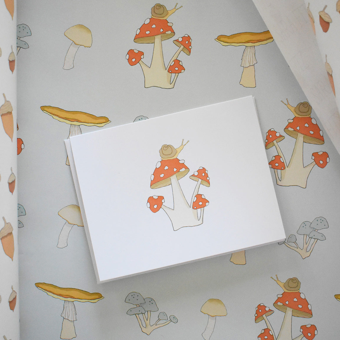 Mushroom Gift Wrap by Sara Fitz