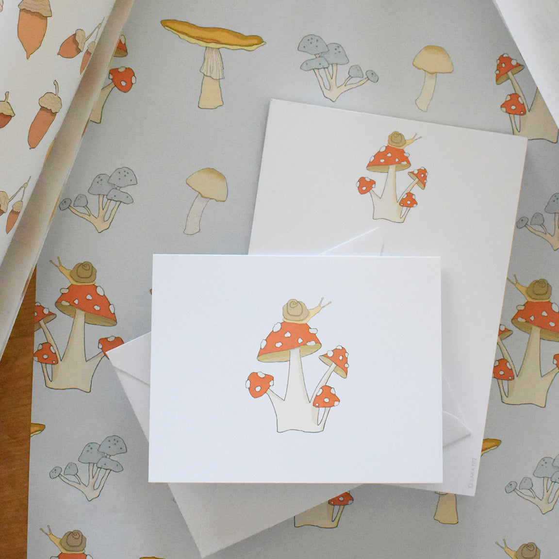 Mushroom Note Card by Sara Fitz