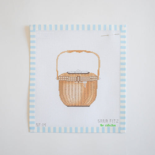Nantucket Basket Needlepoint Needlepoint Sara Fitz 