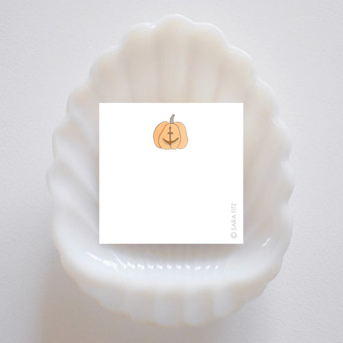 Coastal Pumpkin Notelet by Sara Fitz