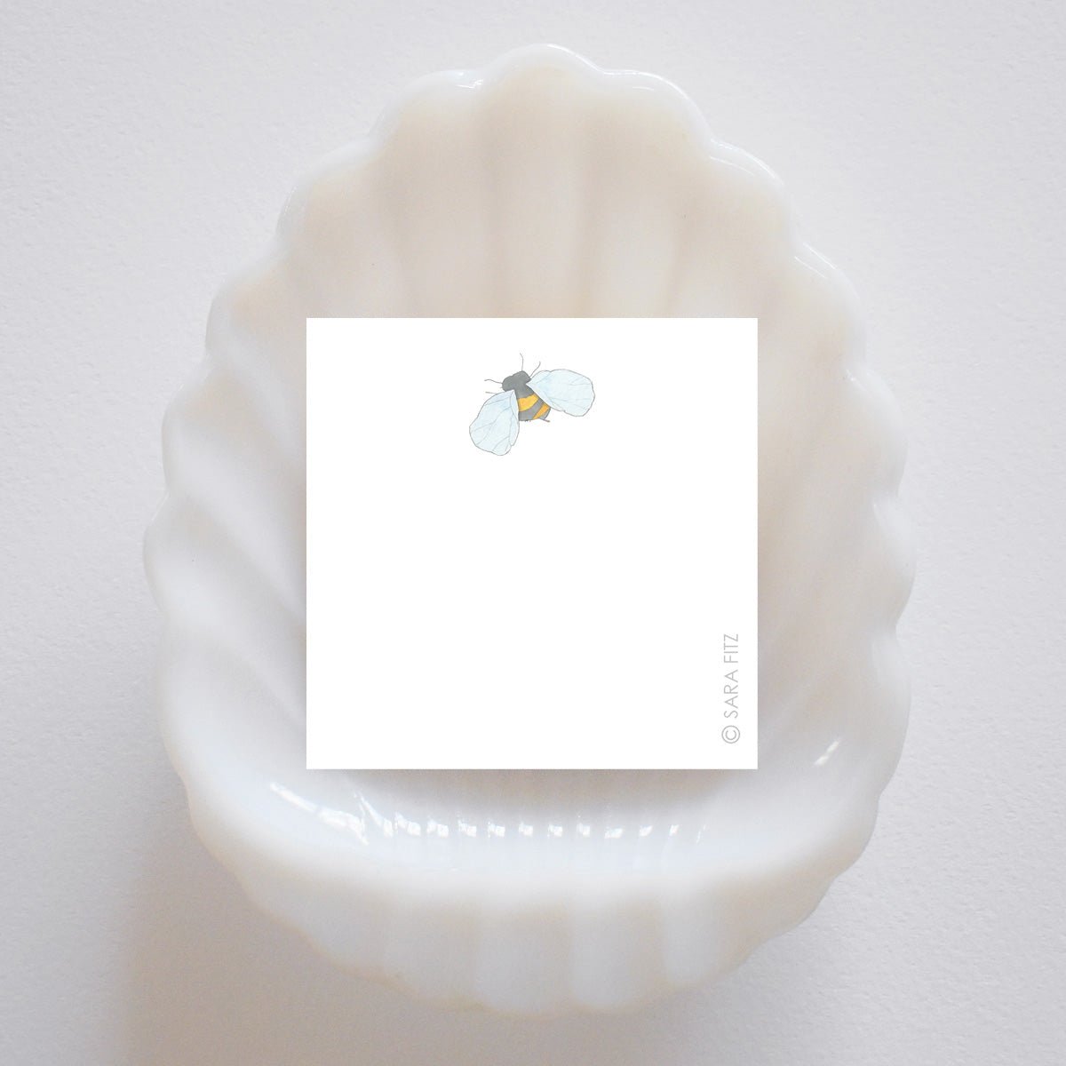 Square Notelets Bee Notelet by Sara Fitz 42 Notelets 2.5 Inch Square