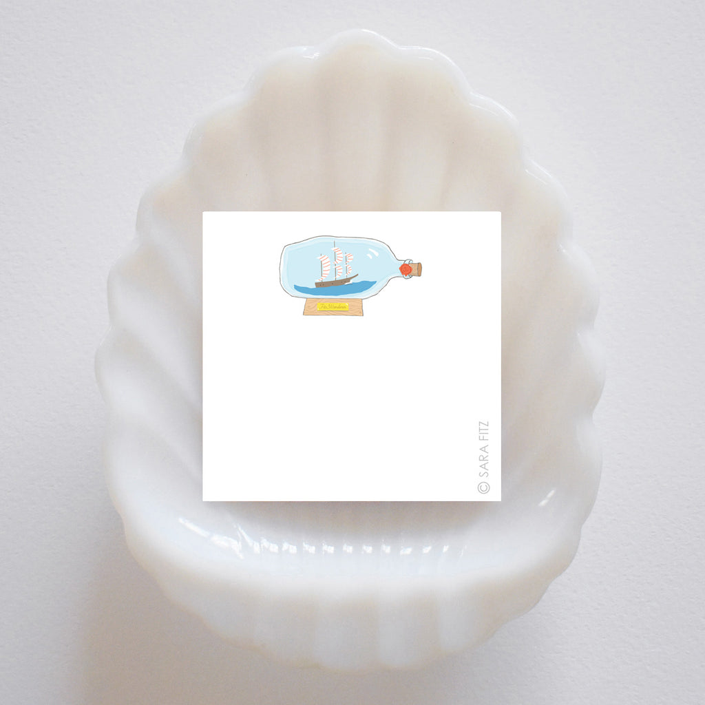 Boat in a Bottle Notelet