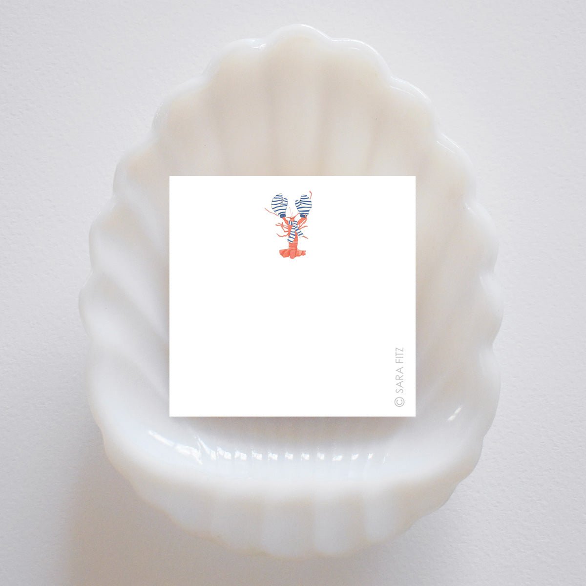 Cozy Lobster Notelet by Sara Fitz