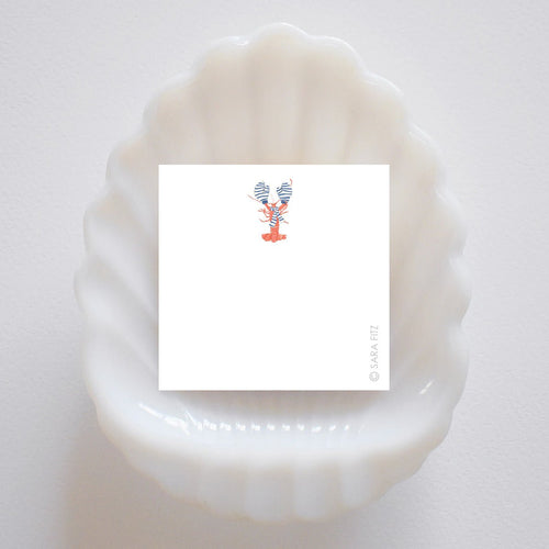 Cozy Lobster Notelet by Sara Fitz