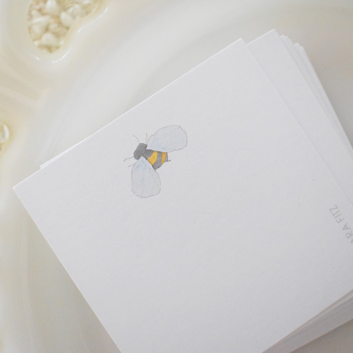 Square Notelets Bee Notelet by Sara Fitz 42 Notelets 2.5 Inch Square