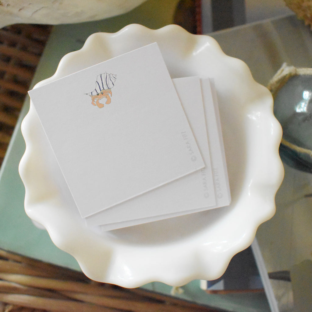 Hermit Crab Notelet by Sara Fitz
