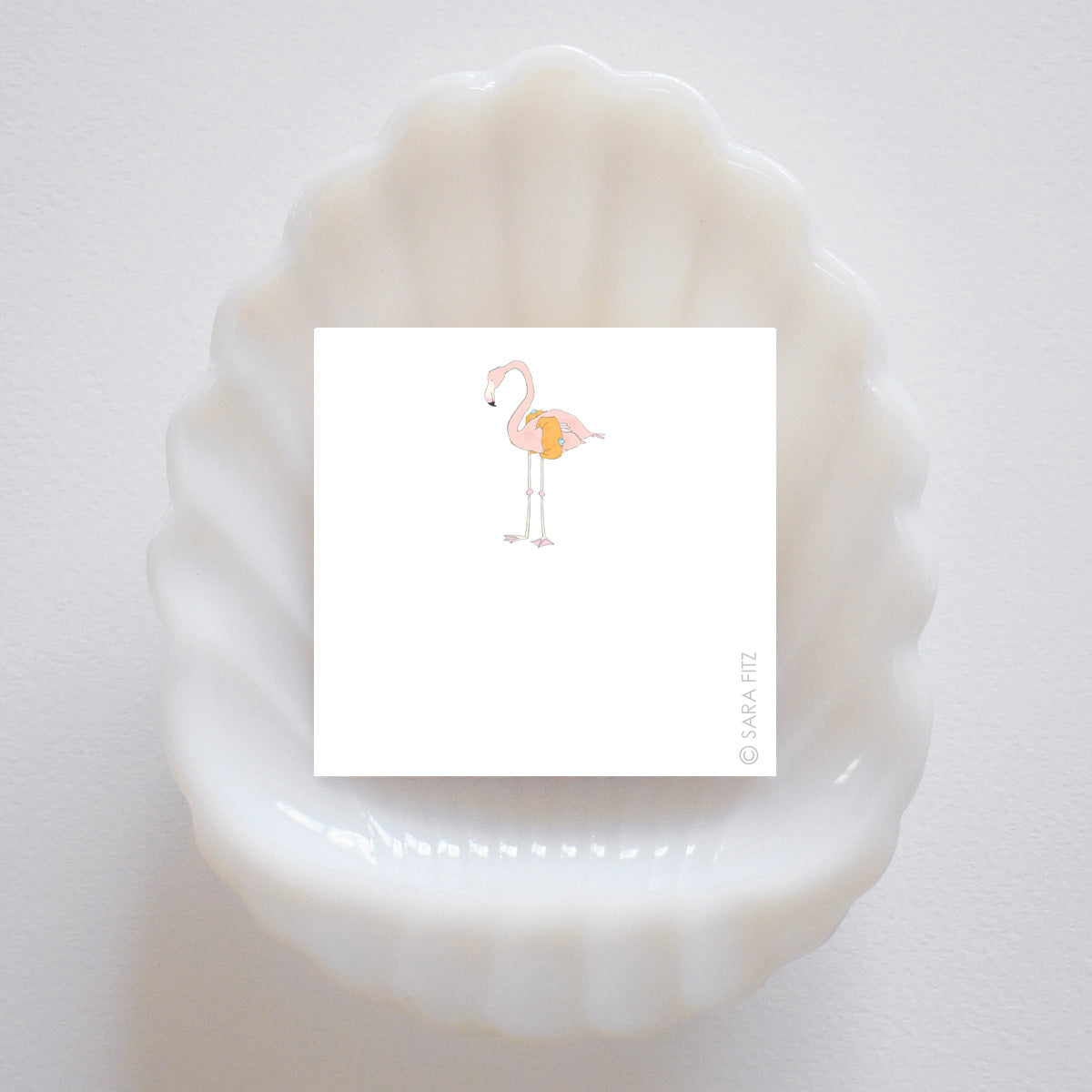 Flamingo Notelet by Sara Fitz