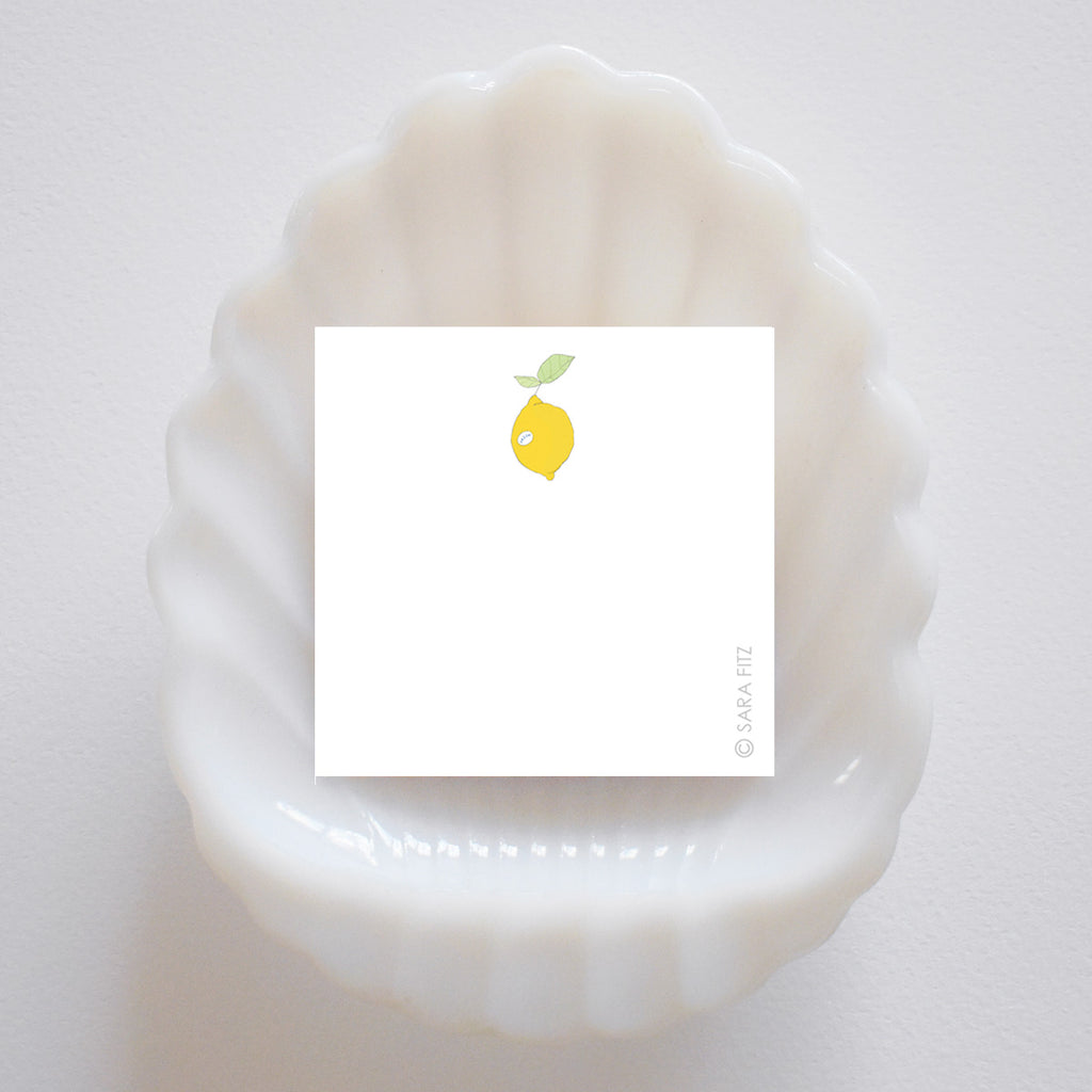 Lemon Notelet by Sara Fitz