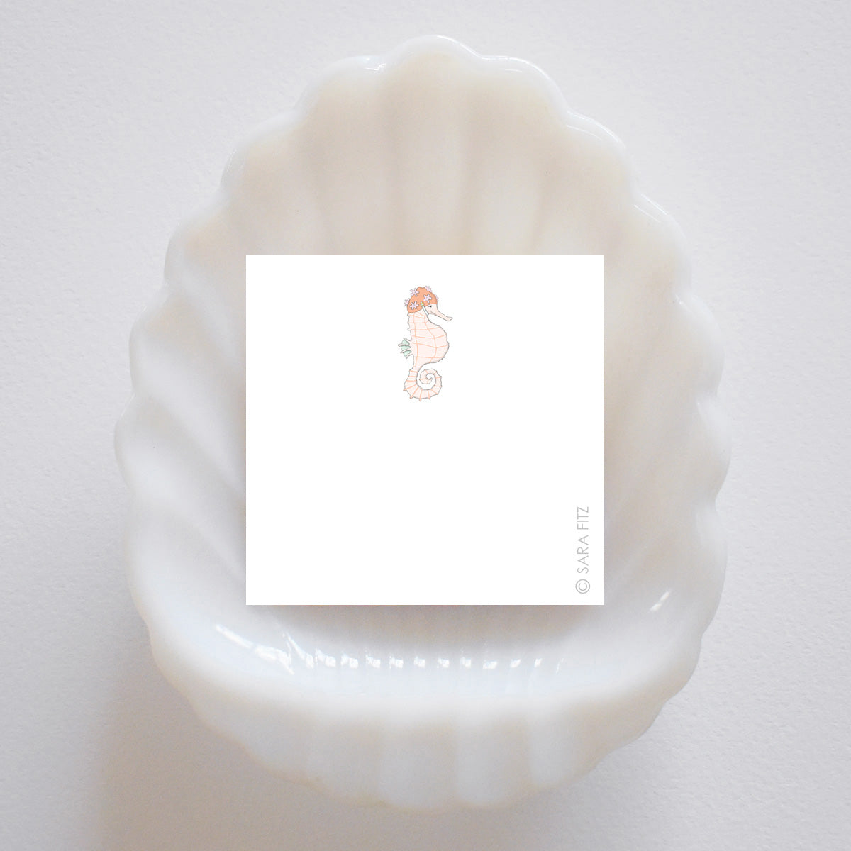 Seahorse Notelet by Sara Fitz
