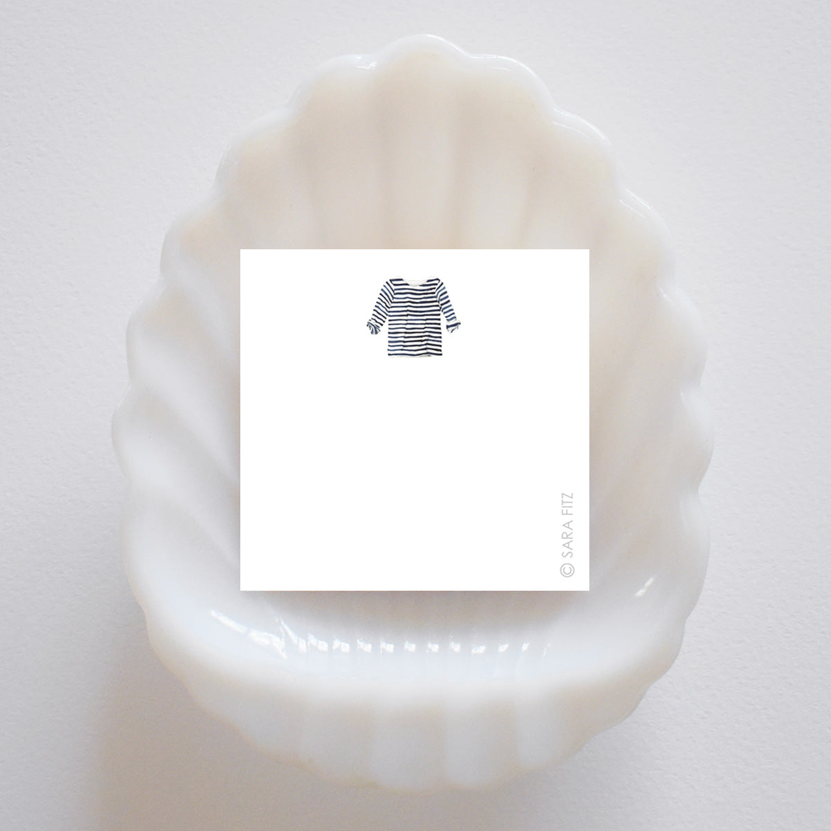 Striped Shirt Notelet by Sara Fitz