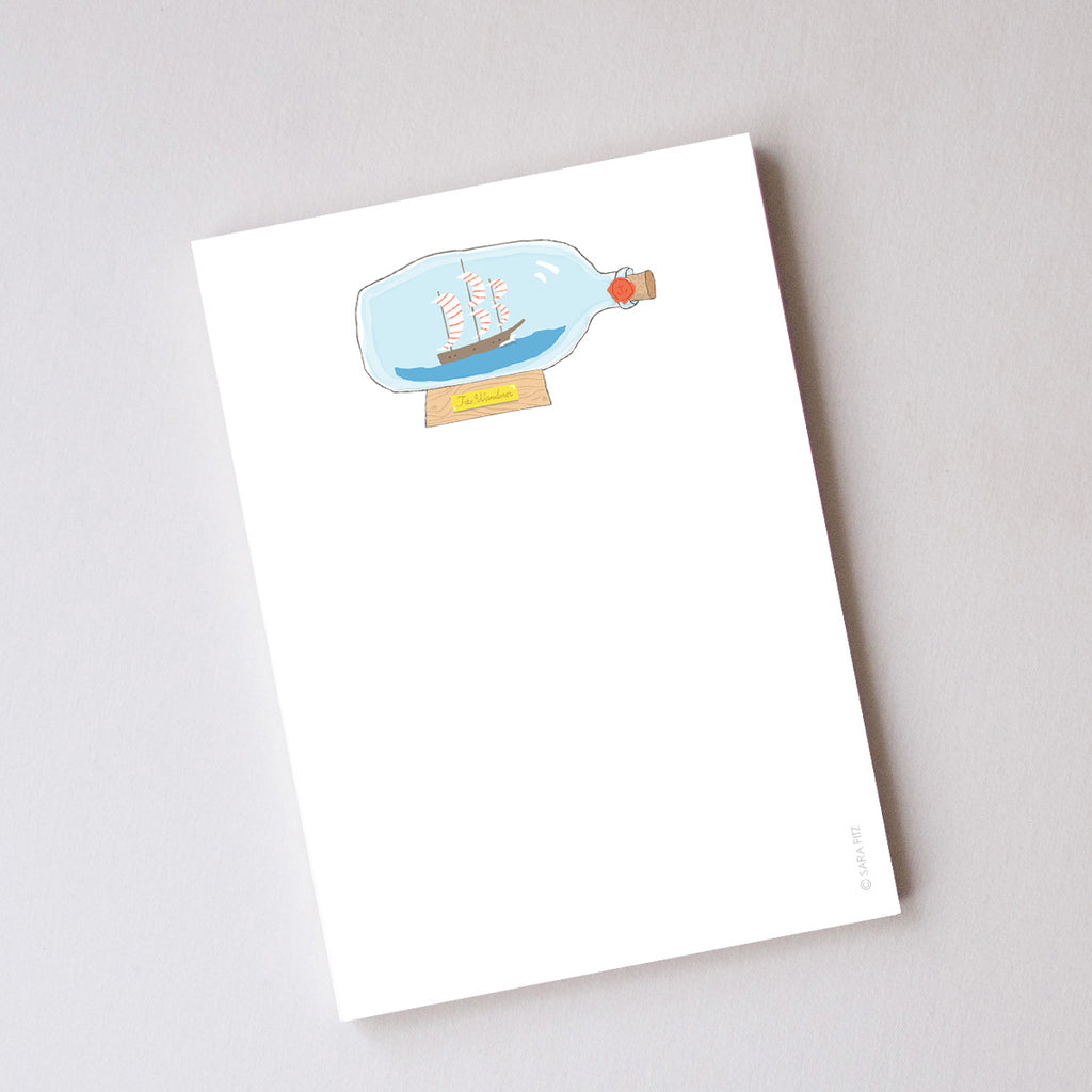 Boat in a Bottle Notepad
