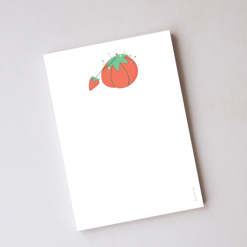 Tomato Pincushion Notepad