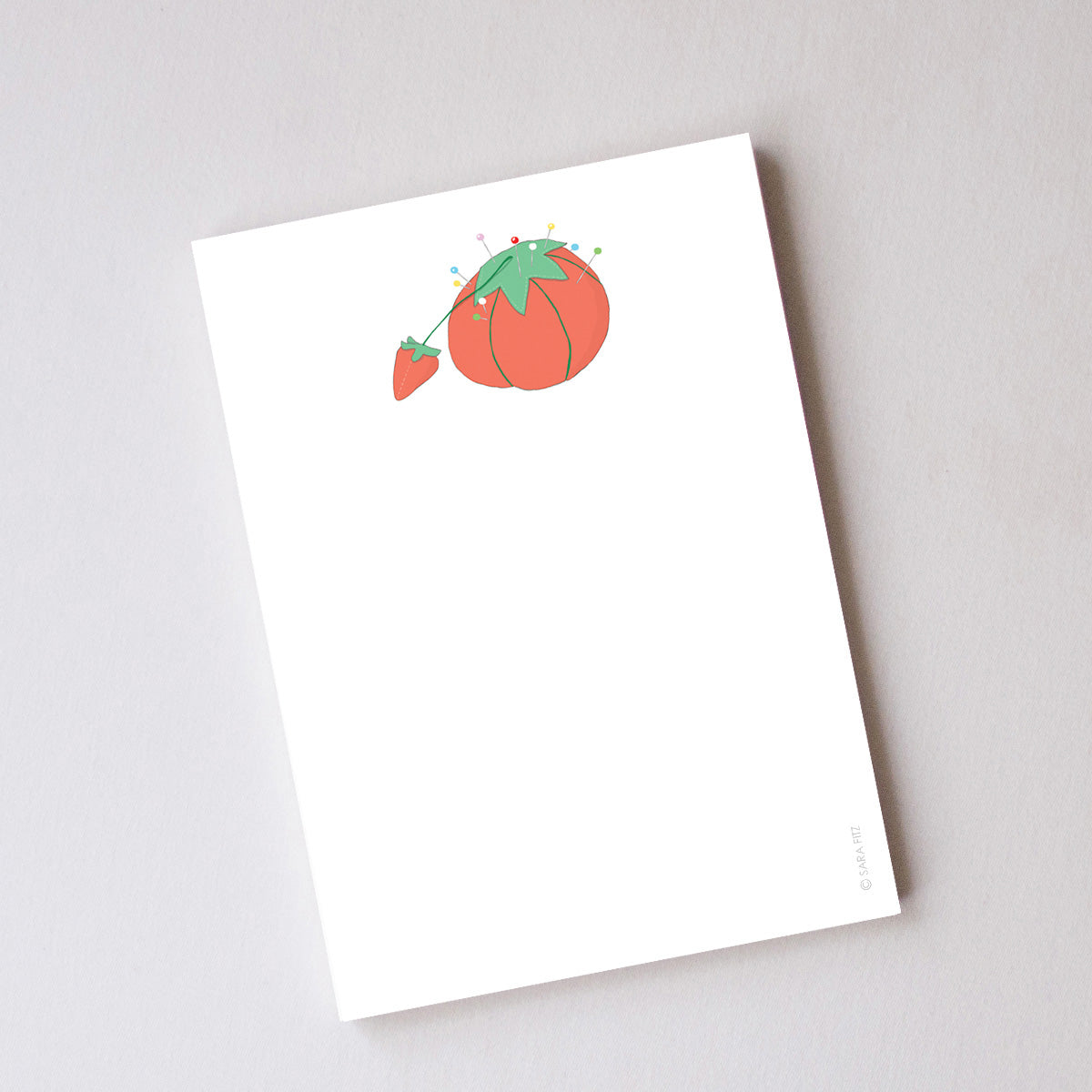Tomato Pincushion Notepad