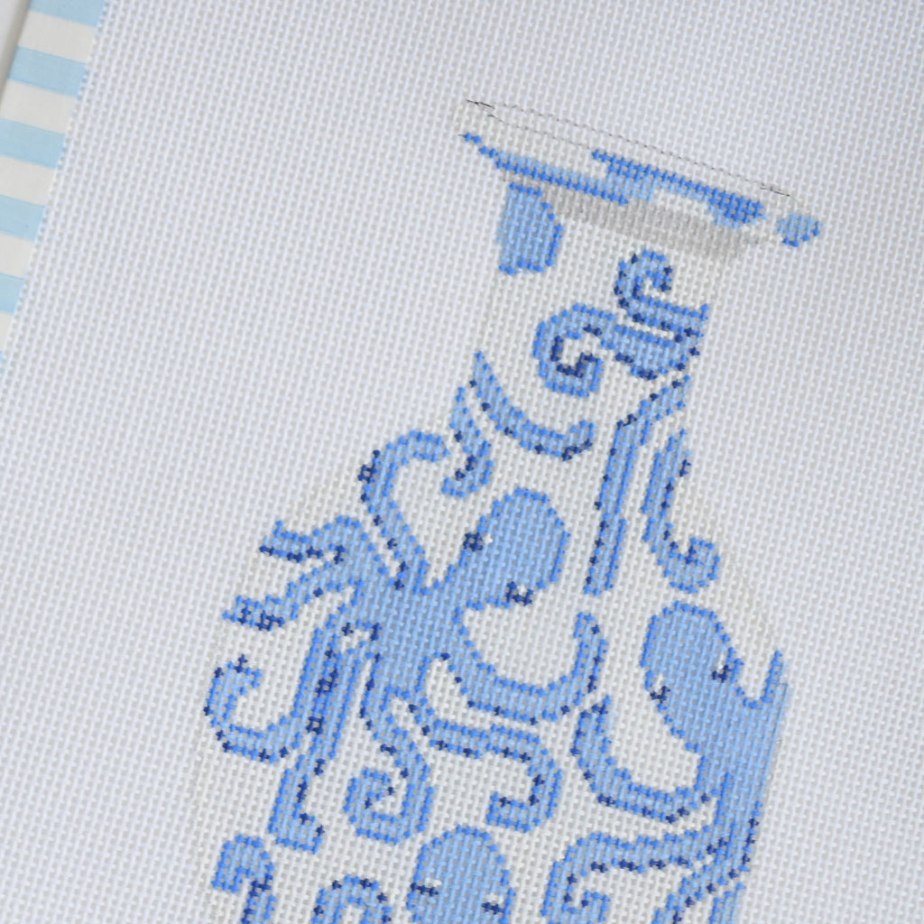 Ginger Jar Octopus Needlepoint by Sara Fitz