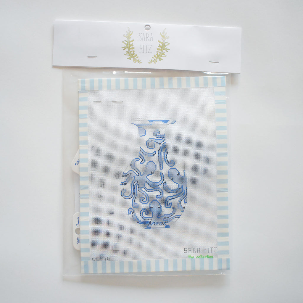 Octopus Ginger Jar Needlepoint