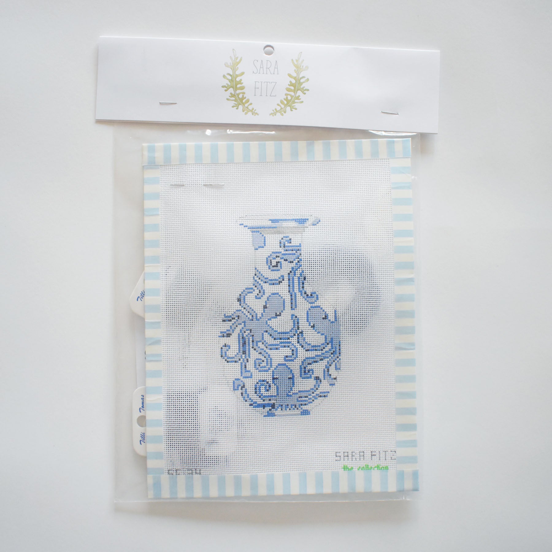 Octopus Ginger Jar Needlepoint