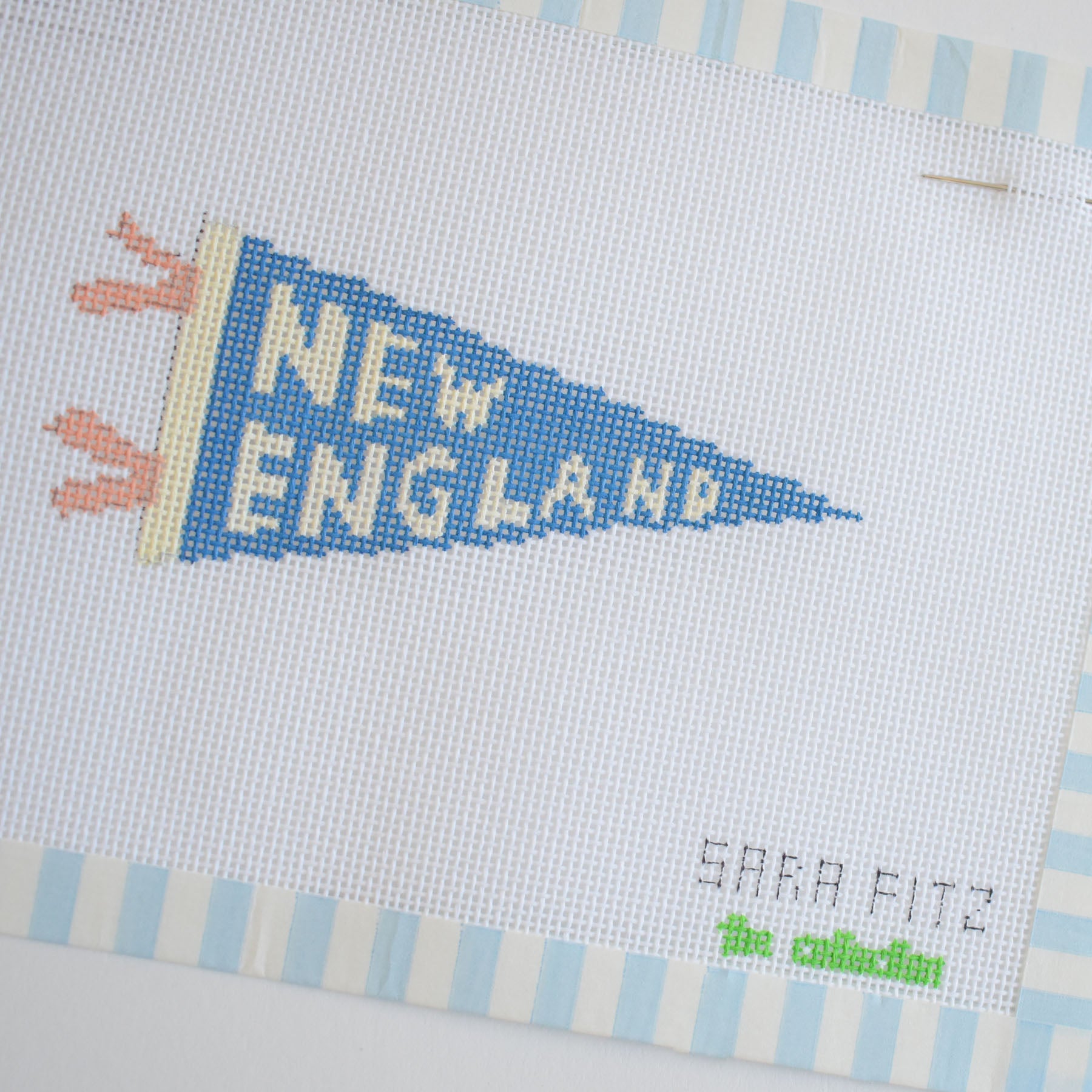 New England Pennant Needlepoint