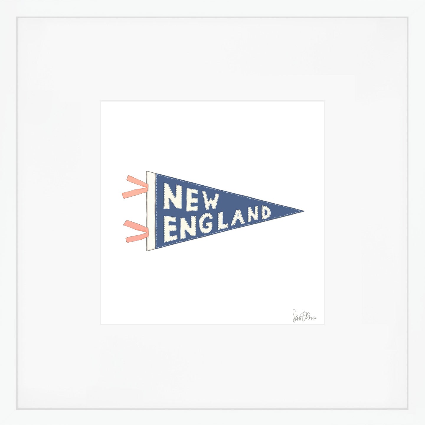 New England Pennant Art Print by Sara Fitz