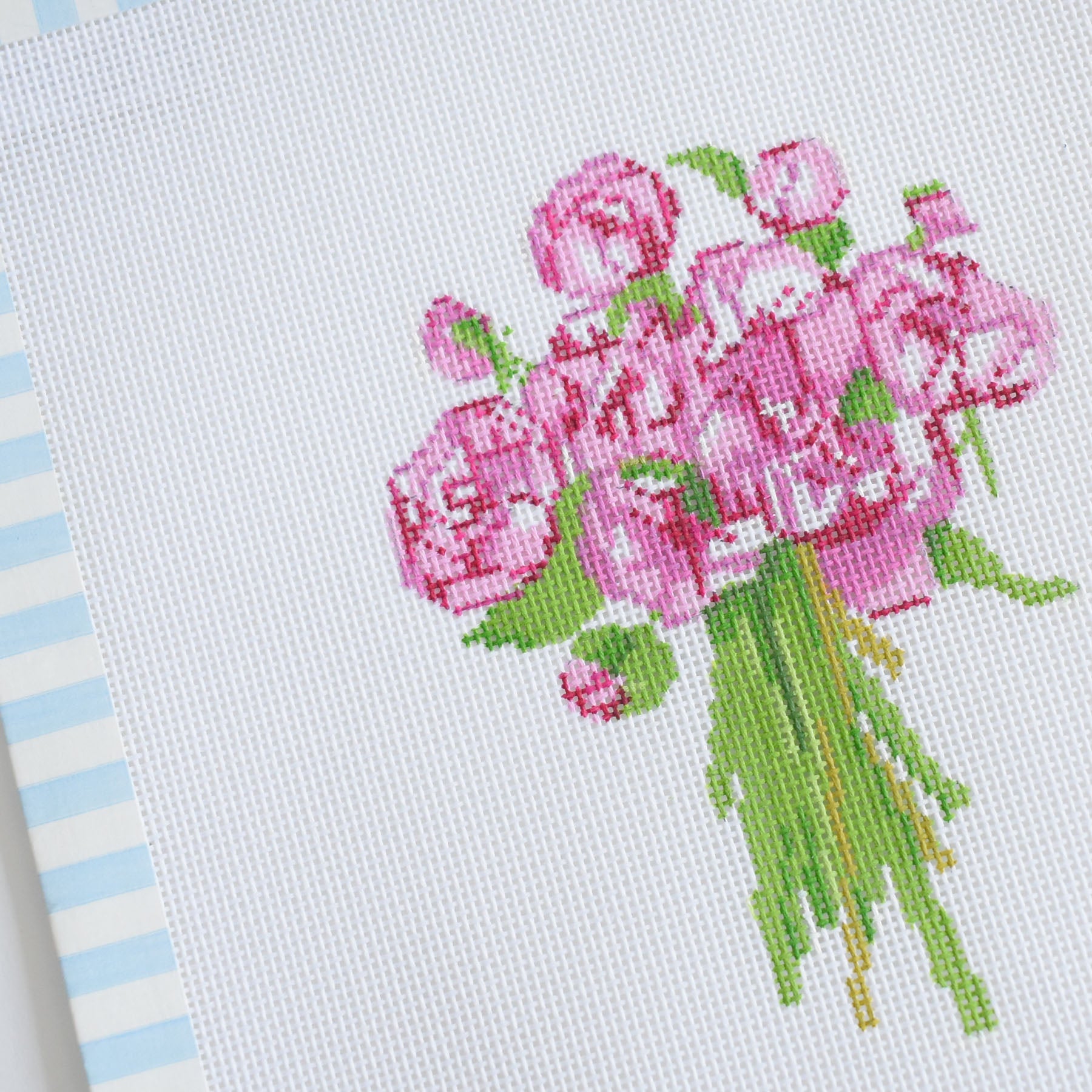 Peonies Needlepoint by Sara Fitz