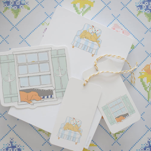 Pup in a Window Sticker Stickers Sara Fitz 