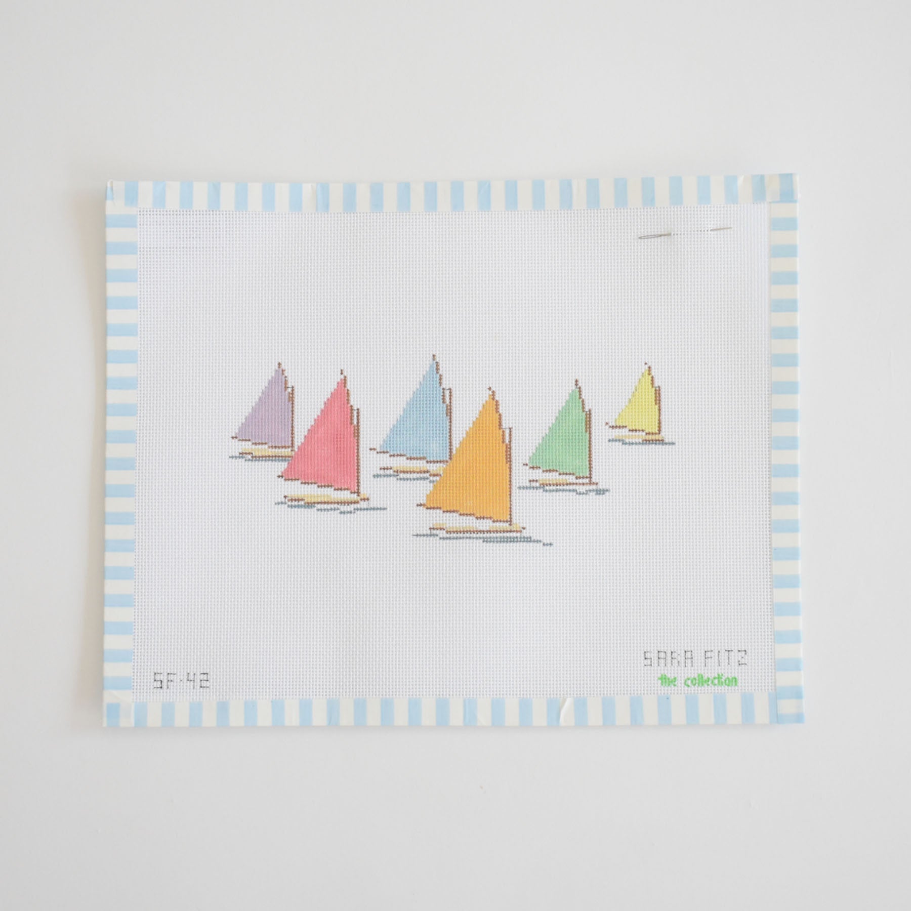 Rainbow Fleet Needlepoint by Sara Fitz