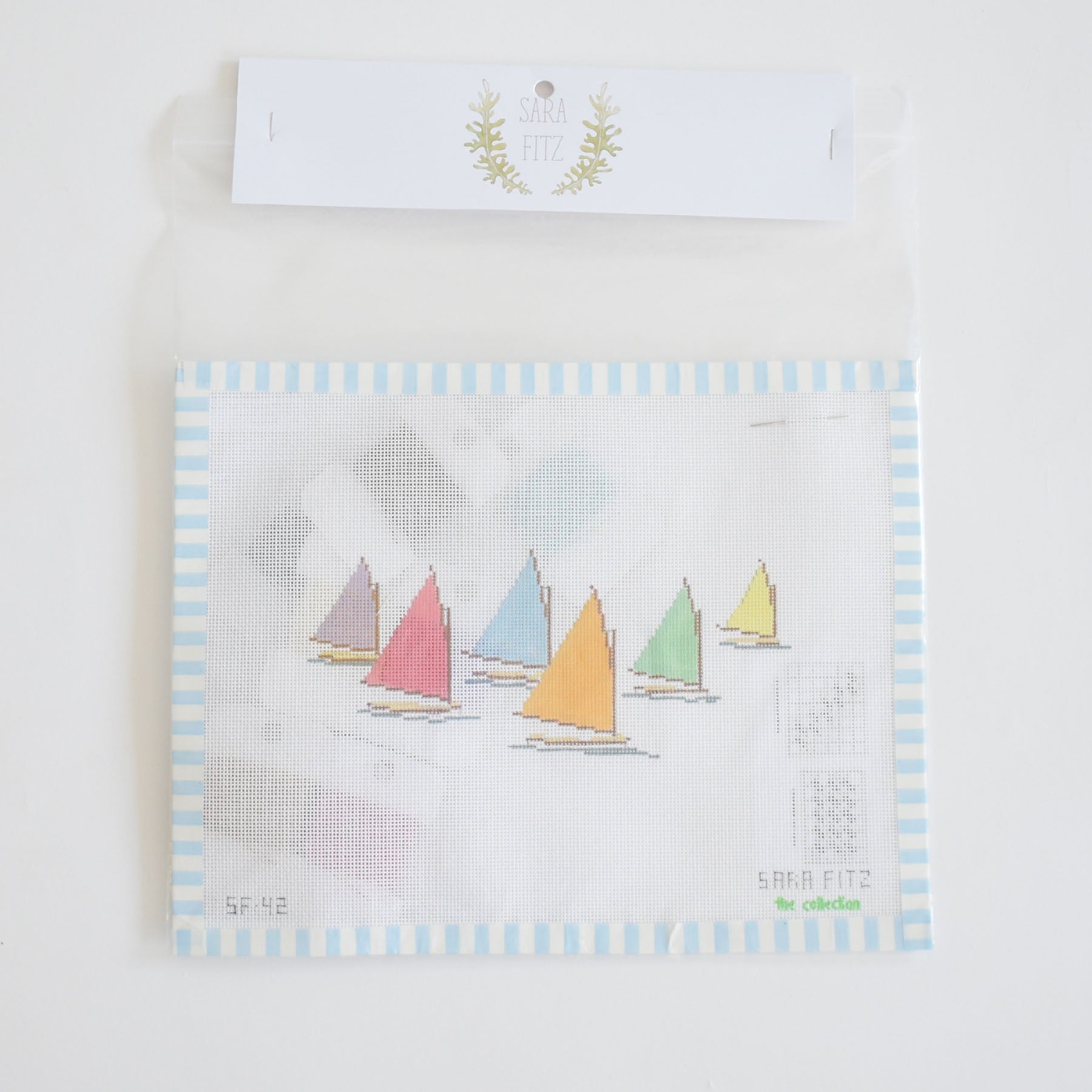 Rainbow Fleet Needlepoint by Sara Fitz