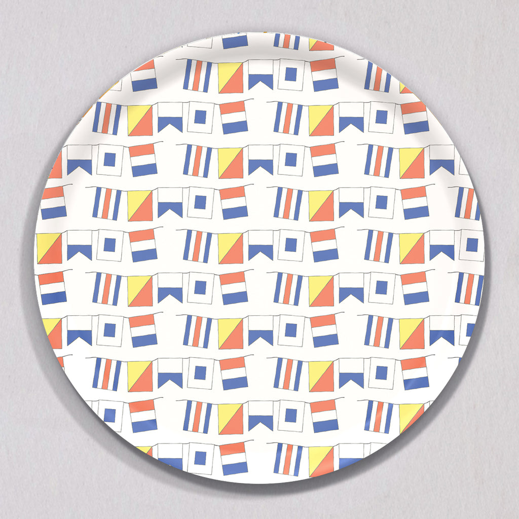 COAST Flags Tray, Round by Sara Fitz