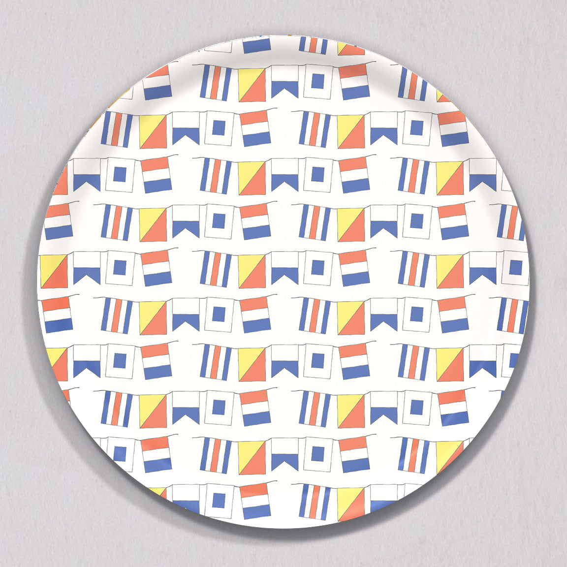 COAST Flags Tray, Round by Sara Fitz