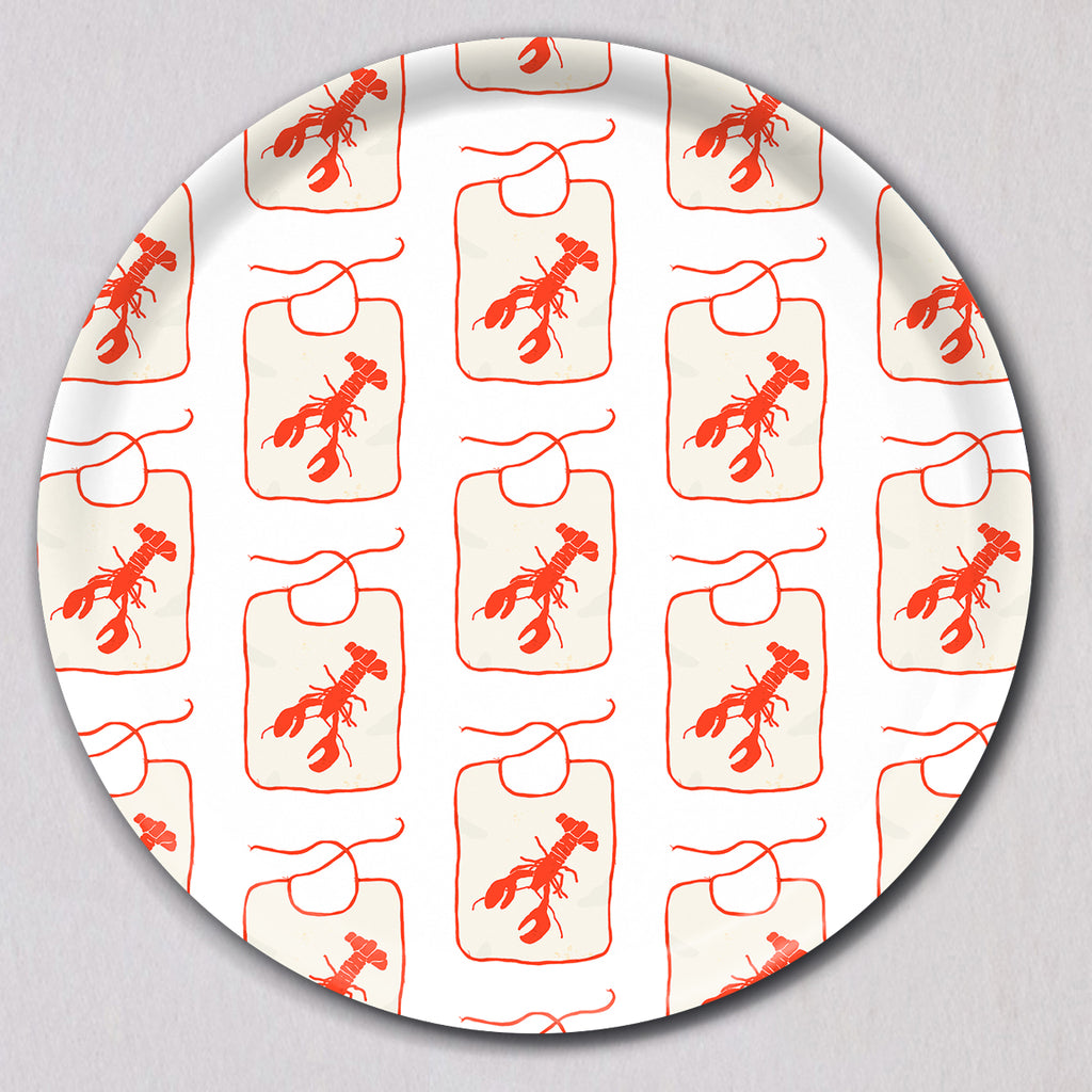 Lobster Bib Tray, Round