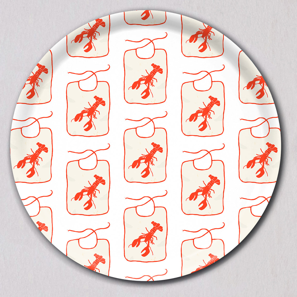 Lobster Bib Tray, Round