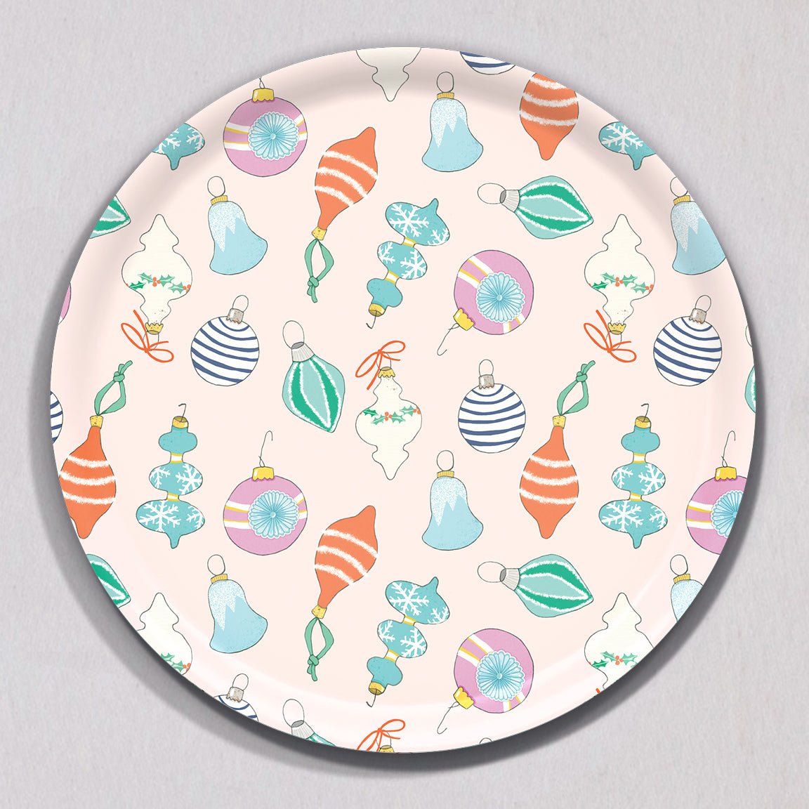 Large Vintage Ornament Tray, Round by Sara Fitz