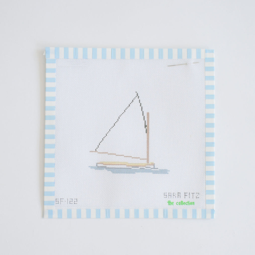 Sailboat Needlepoint by Sara Fitz