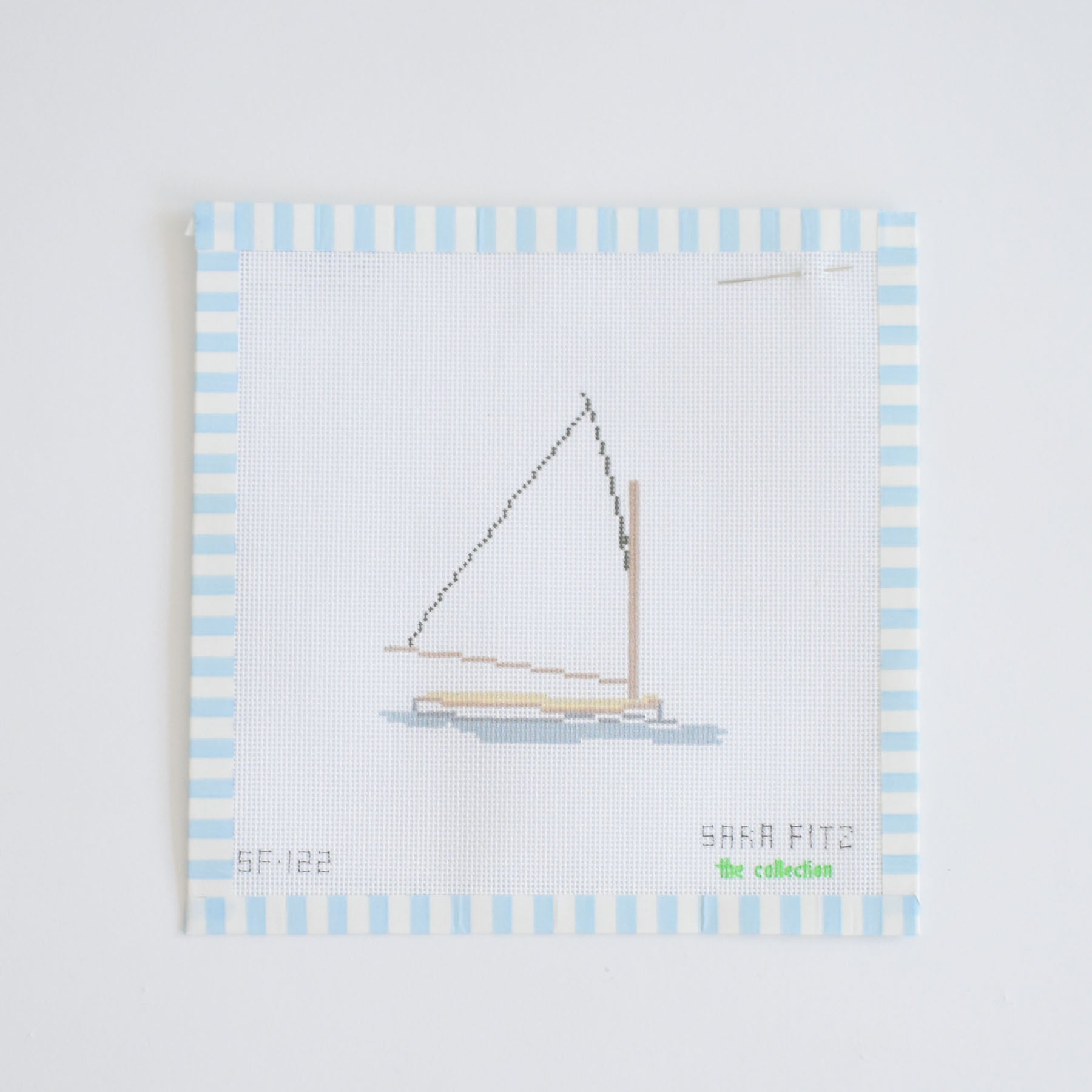 Sailboat Needlepoint by Sara Fitz