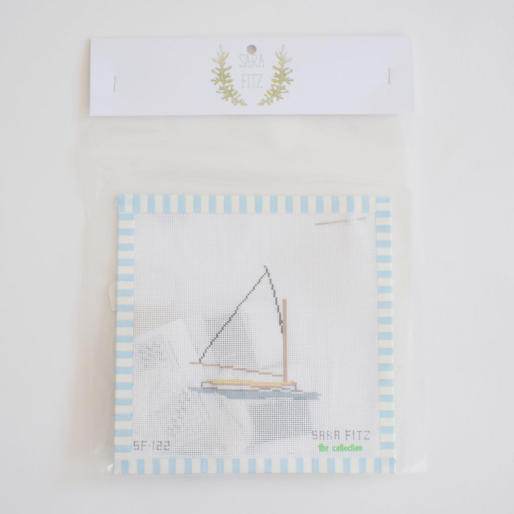 Sailboat Needlepoint by Sara Fitz