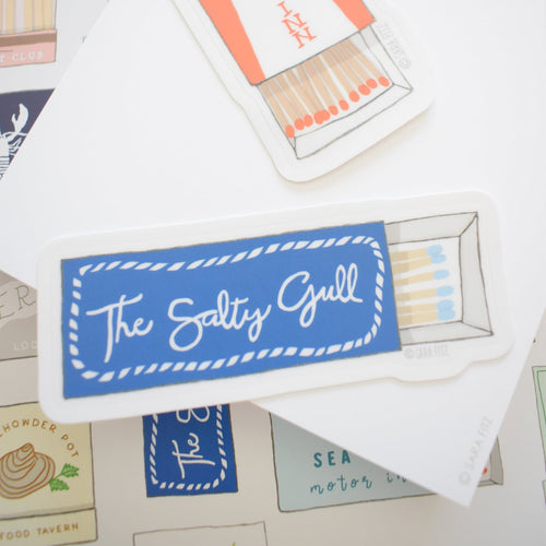 Salty Gull Matches Sticker Stickers Sara Fitz 