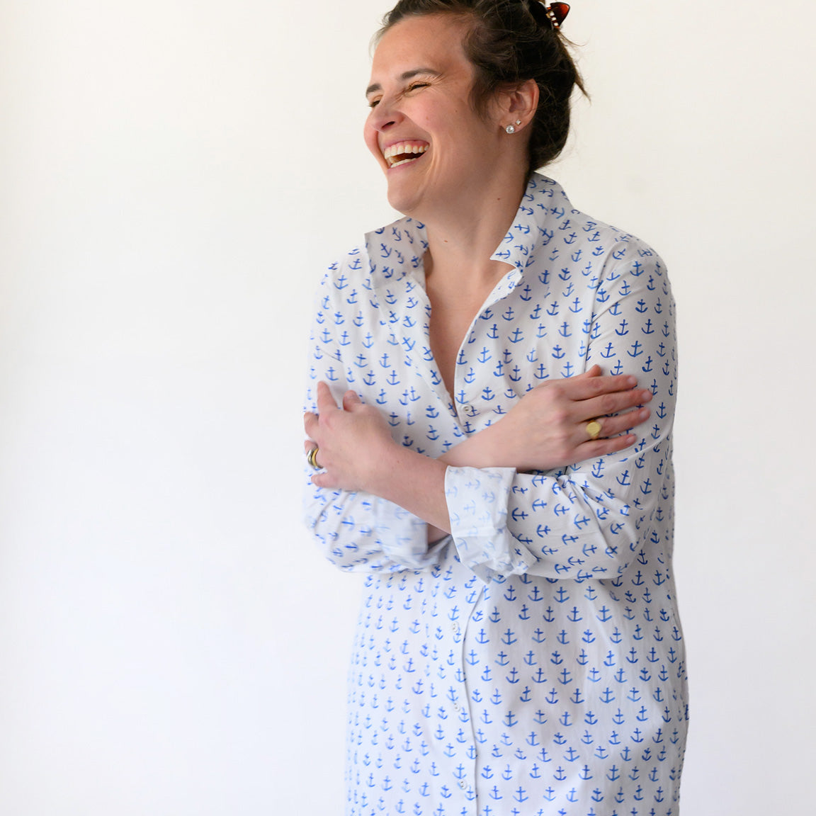 Classic Shirt Dress, Anchor by Sara Fitz