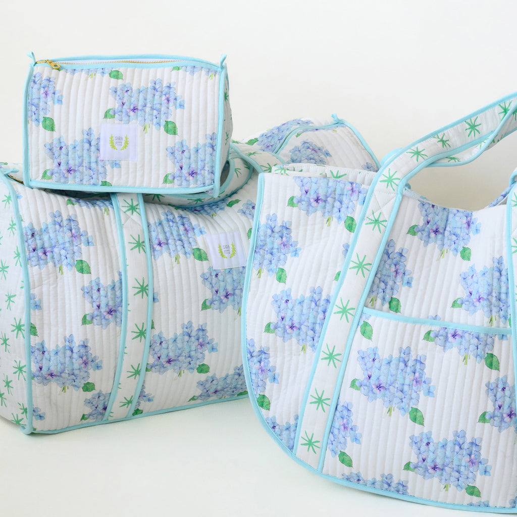 Weekender Tote, Hydrangea by Sara Fitz